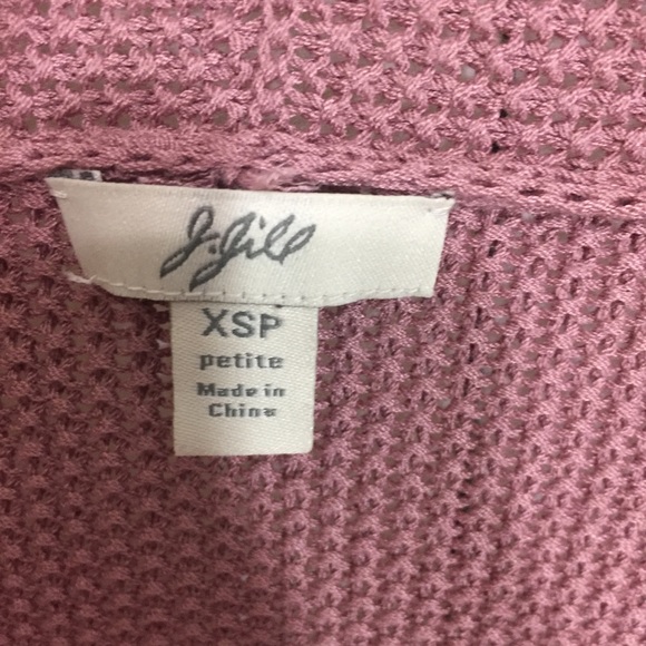 J Jill Pink Open Front Cardigan Sweater Petite XS - Picture 3 of 4